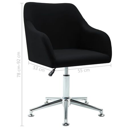  Scaun de birou pivotant, negru, material textil