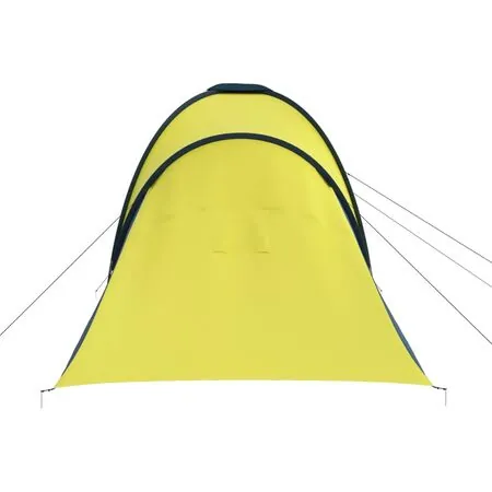  Cort camping, 6 persoane, albastru și galben