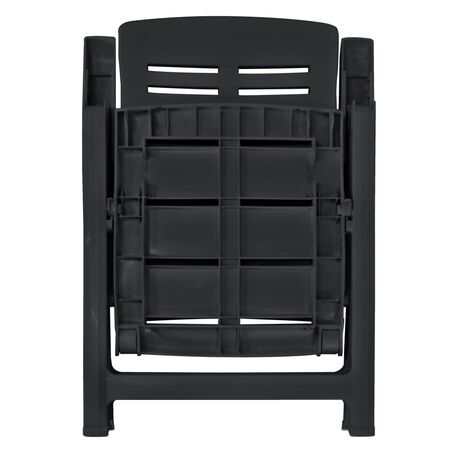  Set mobilier de exterior, 11 piese, antracit, plastic