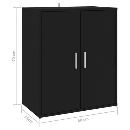  Pantofar, negru, 60x35x70 cm, PAL