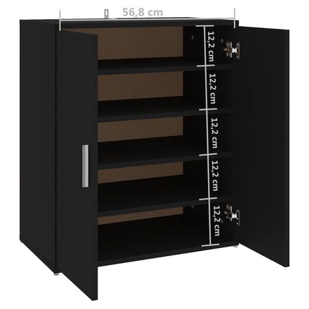  Pantofar, negru, 60x35x70 cm, PAL