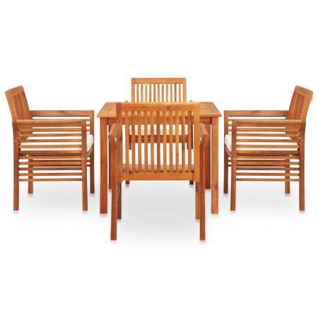  Set mobilier de exterior cu perne 5 piese lemn masiv de acacia