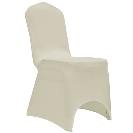  Huse elastice pentru scaun, 12 buc., crem
