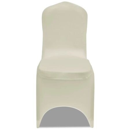  Huse elastice pentru scaun, 12 buc., crem