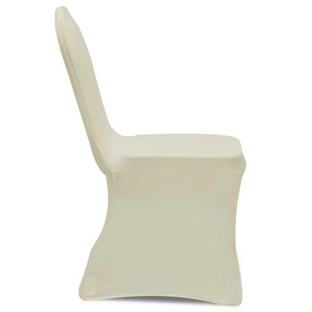  Huse elastice pentru scaun, 12 buc., crem