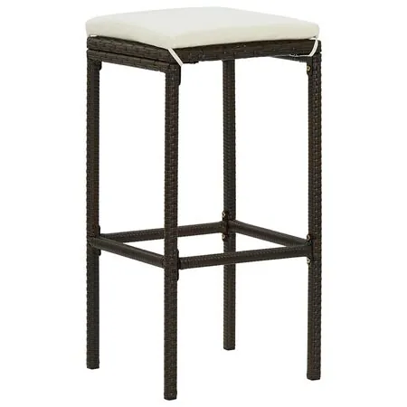  Set mobilier bar de grădină cu perne, 5 piese, maro, poliratan