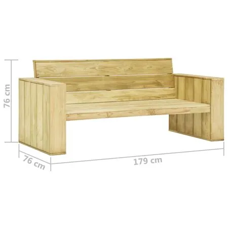  Set mobilier de grădină cu perne, 3 piese, lemn de pin tratat