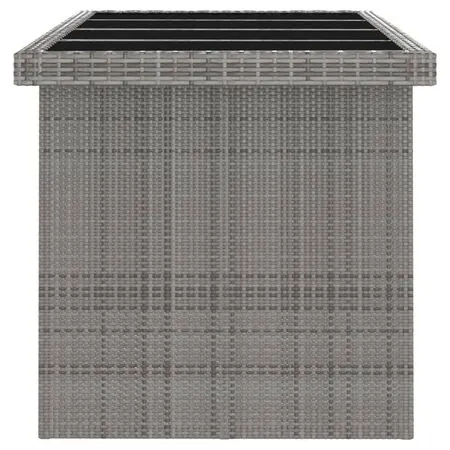  Set mobilier de grădină cu perne, 7 piese, gri, poliratan