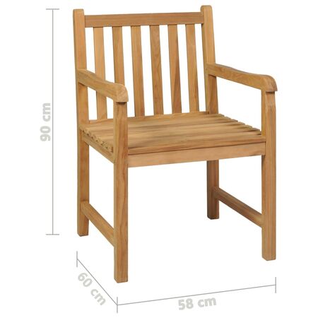  Set mobilier de grădină, 7 piese, lemn masiv de tec