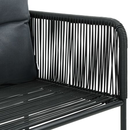  Set mobilier de grădină, 5 piese, negru, ratan PVC