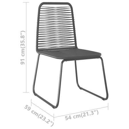  Set mobilier de grădină, 5 piese, negru, ratan PVC