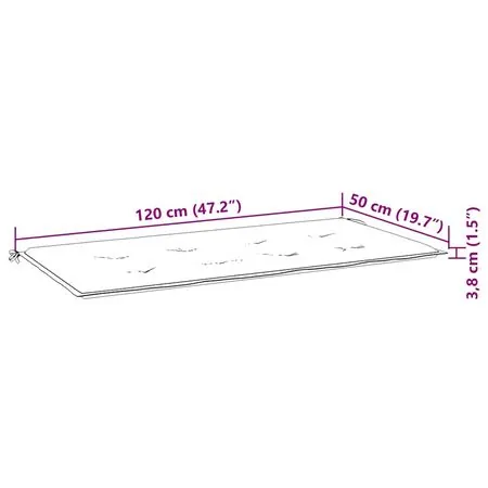  Bancă de grădină cu pernă, 120 cm, bambus