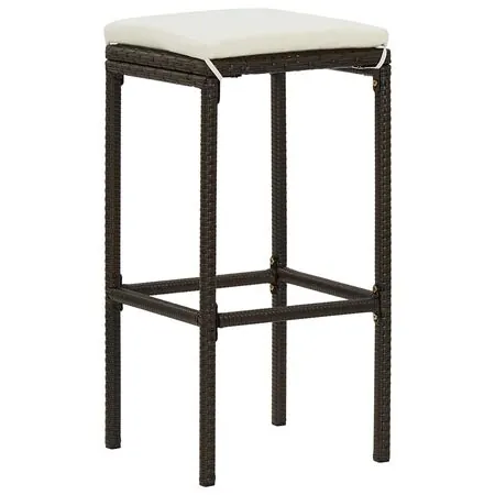  Set mobilier bar de grădină cu perne, 5 piese, maro, poliratan