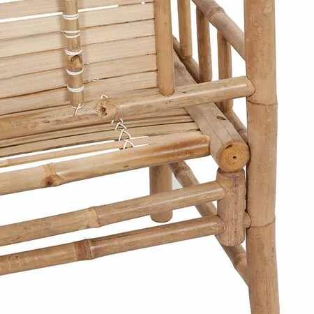  Bancă de grădină cu pernă, 120 cm, bambus