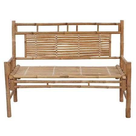  Bancă de grădină cu pernă, 120 cm, bambus