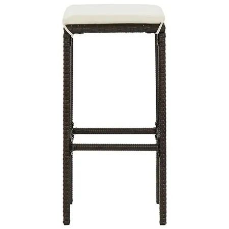  Set mobilier bar de grădină cu perne, 5 piese, maro, poliratan