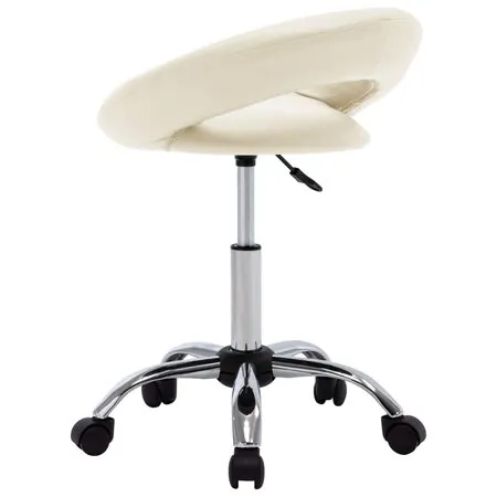  Scaun de bucătărie pivotant, crem, piele ecologică