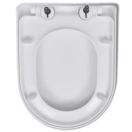  Capac WC, închidere silențioasă, eliberare rapidă, alb, pătrat 
