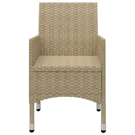  Set mobilier de grădină, 3 piese, bej