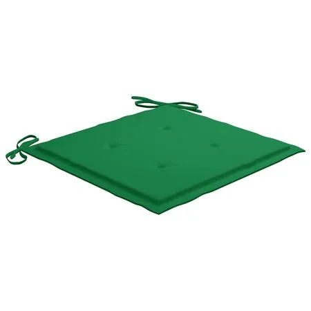 Set 8 bucati scaune pliabile de gradina cu perne, verde