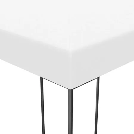  Pavilion de grădină cu șiruri de lumini LED, alb, 3x3 m