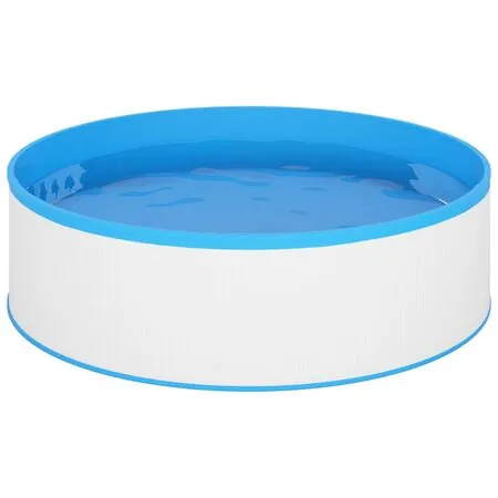  Piscină cu valuri, skimmer suspendat cu pompă, alb, 350x90 cm