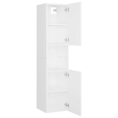  Set mobilier de baie, alb, lemn prelucrat