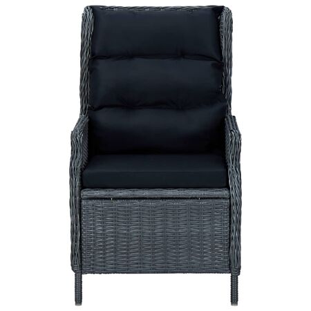  Set mobilier de grădină, 5 piese, gri închis
