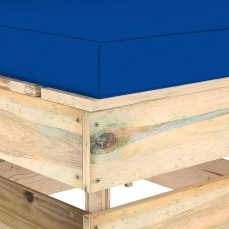  Canapea de mijloc modulară cu perne, lemn verde tratat