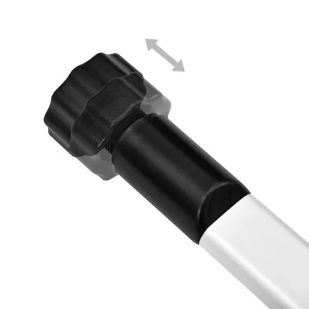  Sistem șifonier telescopic, cu bare și raft, aluminiu