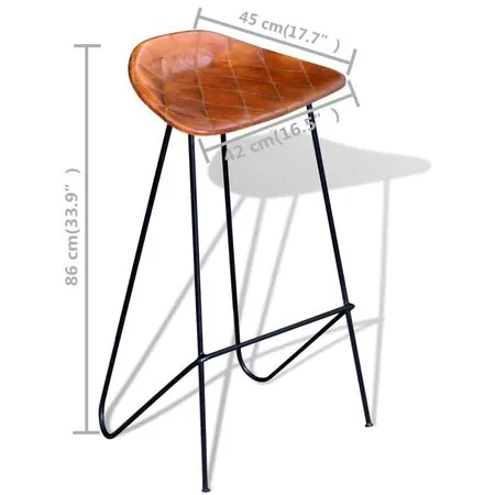  Set mobilier de bar, 5 piese, lemn reciclat și piele naturală