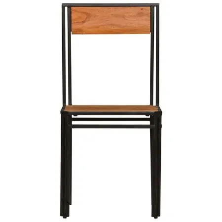 Scaune de bucatarie 6 buc. lemn masiv acacia finisaj sheesham, maro, 43 x 43 x 90 cm