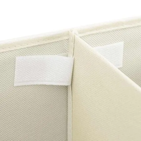  Cutii de depozitare 2 buc. crem 50x30x25 cm material textil