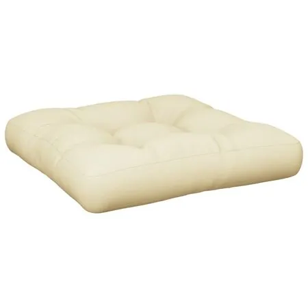  Pernă de paleți, crem, 60x61,5x10 cm, material textil
