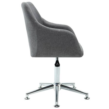  Scaun de birou pivotant, gri deschis, material textil