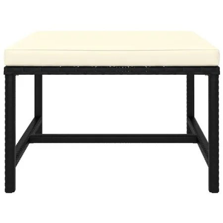  Set mobilier de grădină cu perne, 6 piese, negru, poliratan