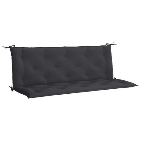  Pernă bancă de grădină, negru, 150x(50+50)x7cm, material oxford