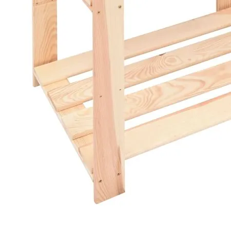  Etajere cu 3 niveluri, 2 buc., 60x38x90 cm, pin masiv, 150 kg