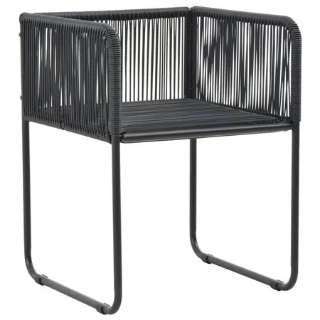  Set mobilier de grădină, 7 piese, negru și maro, ratan PVC