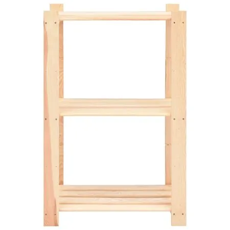  Etajere cu 3 niveluri, 2 buc., 60x38x90 cm, pin masiv, 150 kg