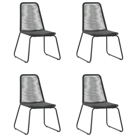  Set mobilier de grădină, 5 piese, negru și maro, ratan PVC