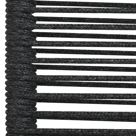  Set mobilier de grădină, 5 piese, negru, sticlă și oțel