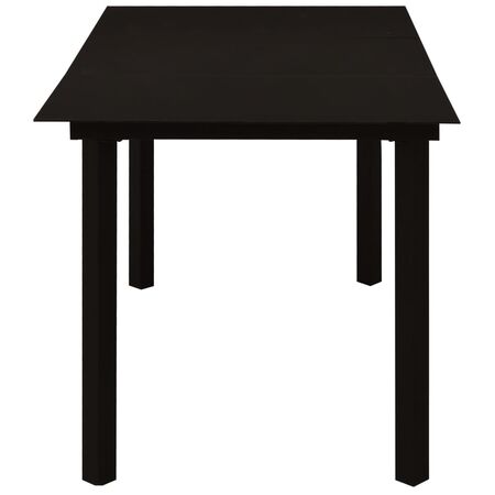  Set mobilier de exterior, 7 piese, poliratan și sticlă