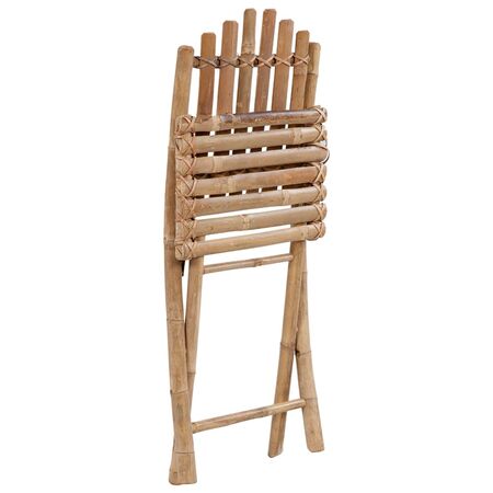  Set mobilier de exterior pliabil, cu perne, 5 piese, bambus