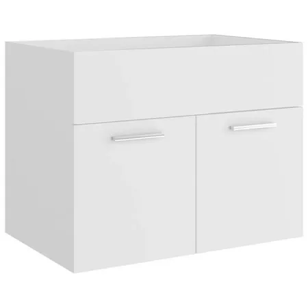  Set mobilier de baie, alb, lemn prelucrat