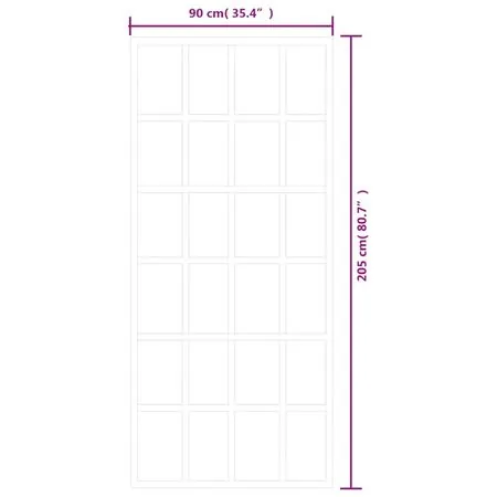  Ușă glisantă cu set feronerie, 90x205 cm, sticlă ESG/aluminiu