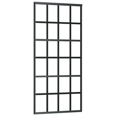  Ușă glisantă cu set feronerie, 90x205 cm, sticlă ESG/aluminiu