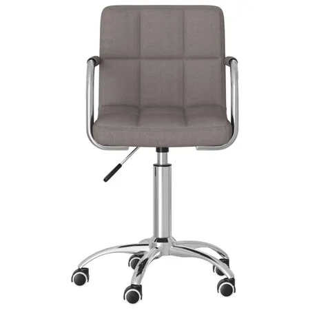  Scaun de bucătărie pivotant, gri taupe, material textil