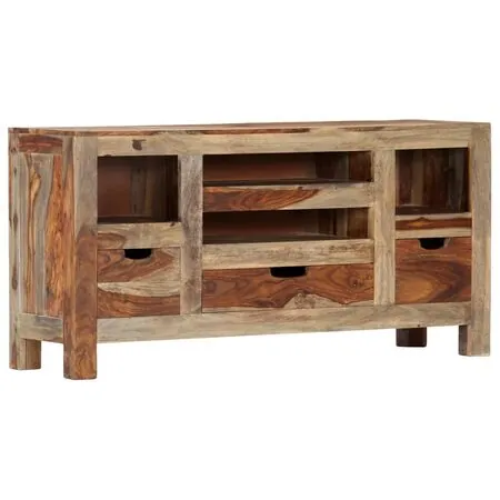  Servantă, gri, 100x30x50 cm, lemn masiv de acacia