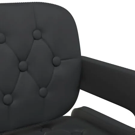  Scaune de bucătărie pivotante, 6 buc., negru, piele ecologică